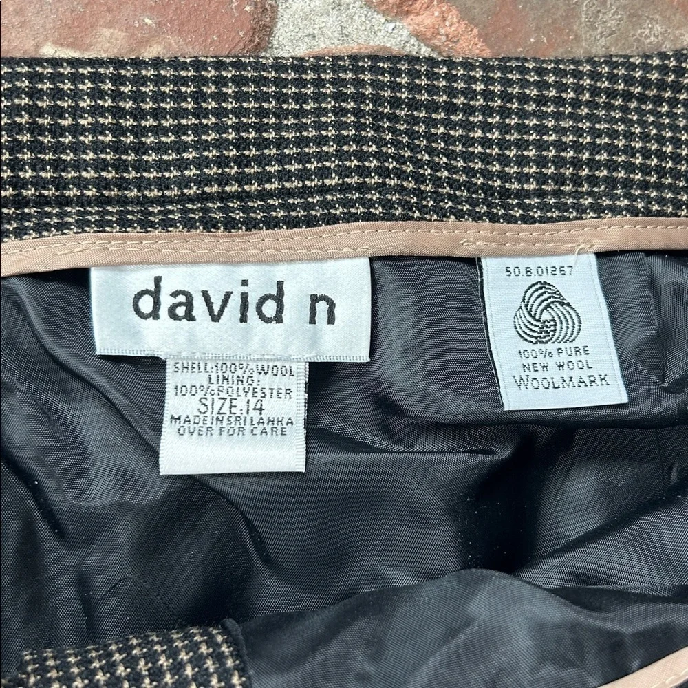 Vintage David N Wool Trouser Pants size 14